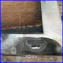 Antique Cigarette Box 5 Wooden Lined Fine Silver 900