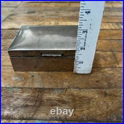 Antique Cigarette Box 5 Wooden Lined Fine Silver 900