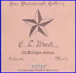 Antique Circus CDV Maggie Clark Fat Lady Sideshow Star Gallery C. L. Weed Detroit