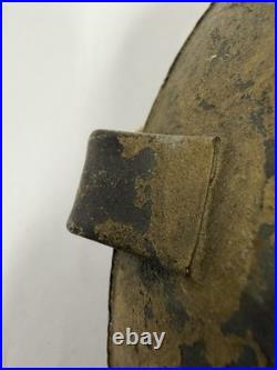 Antique Civil War Bullseye Drum Tin Canteen 3 Strap Lugs Markings Relic C20