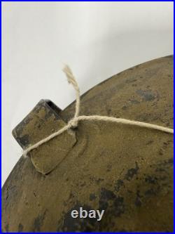 Antique Civil War Bullseye Drum Tin Canteen 3 Strap Lugs Markings Relic C20