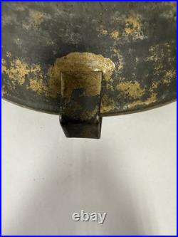 Antique Civil War Bullseye Drum Tin Canteen 3 Strap Lugs Markings Relic C20