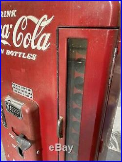 Antique Coke Cooler Machine Vendo H110 Working