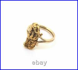 Antique Collectable 22ct Golden Nugget Ring & 18ct Yellow Gold Ring Size J 5.2g