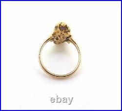 Antique Collectable 22ct Golden Nugget Ring & 18ct Yellow Gold Ring Size J 5.2g