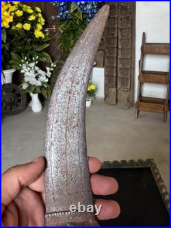 Antique Collectible Old Hand Carved Design Iron Knife Hunting Khanjar Katar