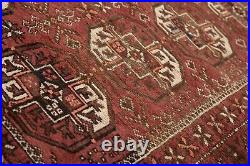 Antique Collectible Tekka Runner Rug 10 ft Worn Vintage Carpet 9' 10 x 3' 11