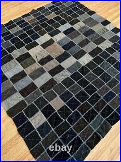 Antique Colonial Hand Stitched Quilt Wool Embroidered Hand Pieced