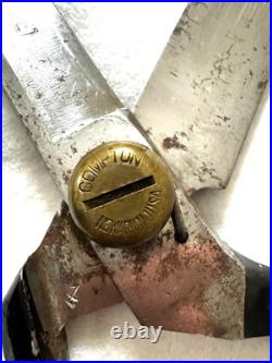 Antique Compton U-SET Tailor's Scissors, 13.5 in, 2 lbs, Pat 1938, Newark NJ