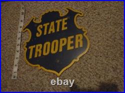 Antique Connecticut State Police Car Placard state highway patrol state trooper