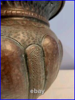 Antique Copper Planter Pot With Holes At Bottom Metal 12