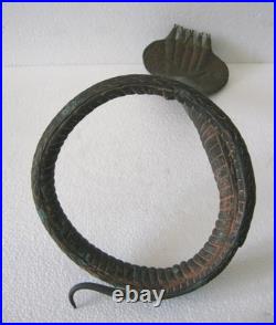 Antique Copper Snake Intricate Work, Five Mouth. Huge