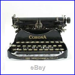 Antique Corona No. 3 Folding Typewriter Portable 3 Bank Vintage Machine 1920