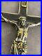 Antique-Cross-Jesus-Crucifix-SilverPlated-Christian-Religion-Pendent-Church-1913-01-yv