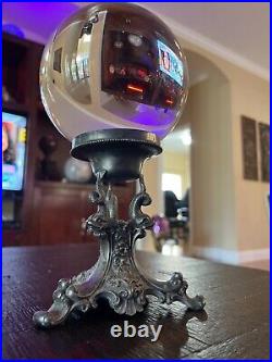Antique Crystal Ball Clairvoyant Metaphysical Wiccan Medium Witch Scrying Old