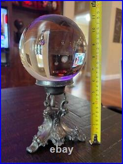 Antique Crystal Ball Clairvoyant Metaphysical Wiccan Medium Witch Scrying Old