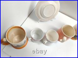 Antique Cups & Saucer Tourist Ware Collection x6 incl Pearlware Isle of Man -AF