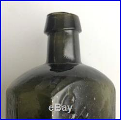 Antique Cure Bitters Bottle C Brinkerhoffs $1.00 Health Restorative, NY, 1840s