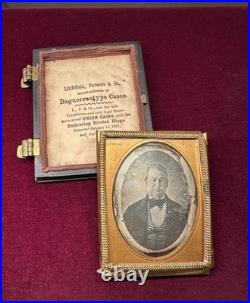 Antique Daguerreotype Patriotic Union Case Littlefield Parsons 1856 Pat