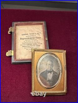 Antique Daguerreotype Patriotic Union Case Littlefield Parsons 1856 Pat