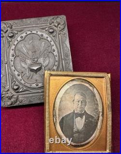 Antique Daguerreotype Patriotic Union Case Littlefield Parsons 1856 Pat