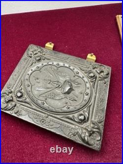 Antique Daguerreotype Patriotic Union Case Littlefield Parsons 1856 Pat