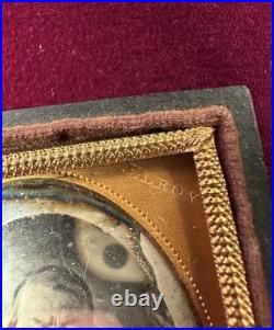Antique Daguerreotype Patriotic Union Case Littlefield Parsons 1856 Pat
