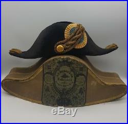 Antique Danish Denmark Military Diplomats Bicorne Hat c1900 + Original Box