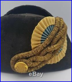 Antique Danish Denmark Military Diplomats Bicorne Hat c1900 + Original Box