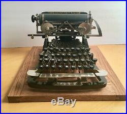 Antique Daugherty Visible Typewriter with Case and Base