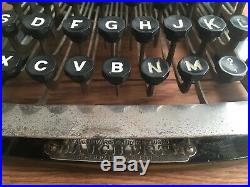 Antique Daugherty Visible Typewriter with Case and Base