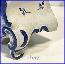 Antique Delft Mantel Clock As Is For Parts Or Repair