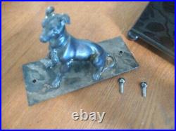 Antique Derby Silver Co. Figural Dog Tobacco Box Humidor