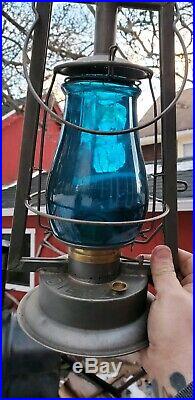 Antique Dietz Royal early flat top kerosene Tubular LANTERN model SUPER MINT