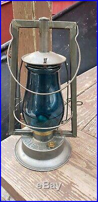 Antique Dietz Royal early flat top kerosene Tubular LANTERN model SUPER MINT