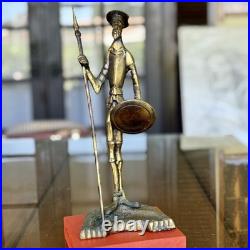 Antique Don Quixote Bronze Figurine from Chile Rare Handmade Art Sculpture Decor