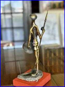 Antique Don Quixote Bronze Figurine from Chile Rare Handmade Art Sculpture Decor