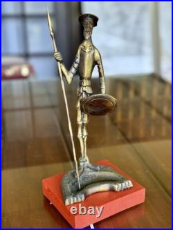 Antique Don Quixote Bronze Figurine from Chile Rare Handmade Art Sculpture Decor