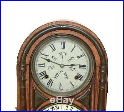 Antique Double Dial Perpetual Calendar Highly Brass Decorated Mantle Clock