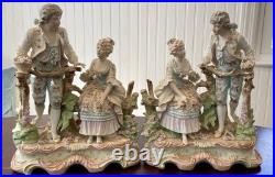 Antique Dresden Porcelain Figurines Man and Woman (set of 2 or sold seperately)