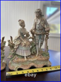 Antique Dresden Porcelain Figurines Man and Woman (set of 2 or sold seperately)