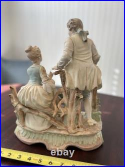 Antique Dresden Porcelain Figurines Man and Woman (set of 2 or sold seperately)