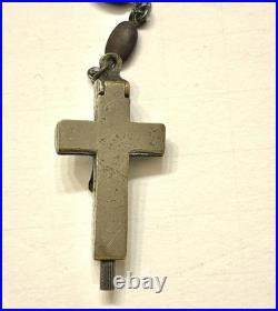Antique Dual Relic Rosary St Dominic Tree Wood Roman Catacomb Earth Box Crucifix