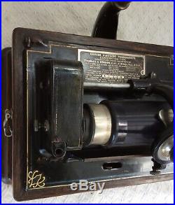 Antique EDISON talking machine phonograph FIRESIDE COMBO-Cyg Horn/K Reproducer
