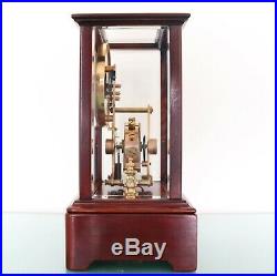 Antique EUREKA CLOCK Mantel UK 5 CRYSTALS! ELECTROMAGNETIC Translucent Skeleton