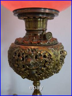 Antique Electrified Brass Covered Cast Iron Three-tier Piano Organ Floor Lamp