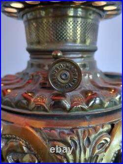 Antique Electrified Brass Covered Cast Iron Three-tier Piano Organ Floor Lamp