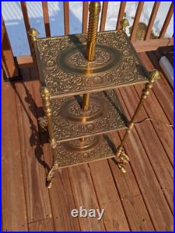 Antique Electrified Brass Covered Cast Iron Three-tier Piano Organ Floor Lamp