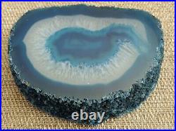 Antique Elephants Eye Sencery Royal Blue Agate Spiritual Gemstone Artwork Decor