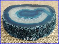 Antique Elephants Eye Sencery Royal Blue Agate Spiritual Gemstone Artwork Decor